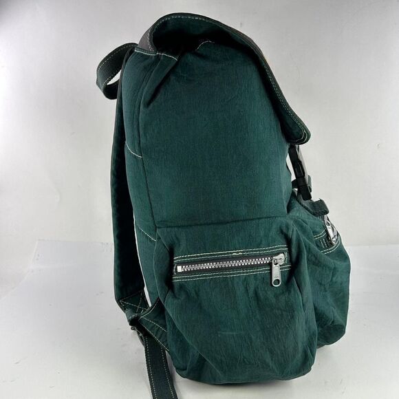 VTG Eddie Bauer Backpack Forest Green Classic Zipper Hiking Outdoor Casual Bag main image 9